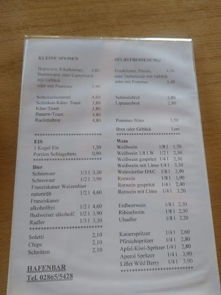 Menü_Hafenbar Litschau_Litschau_Bild_1