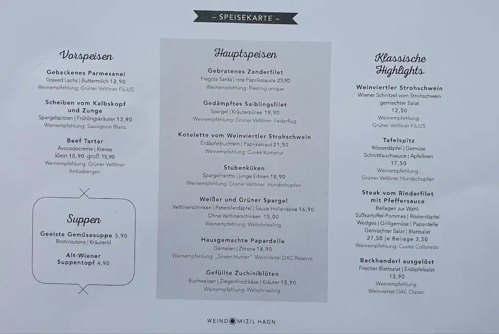 Menu_Weindomizil Hagn Restaurant und Zimmer/Hotel_Mailberg_image_4