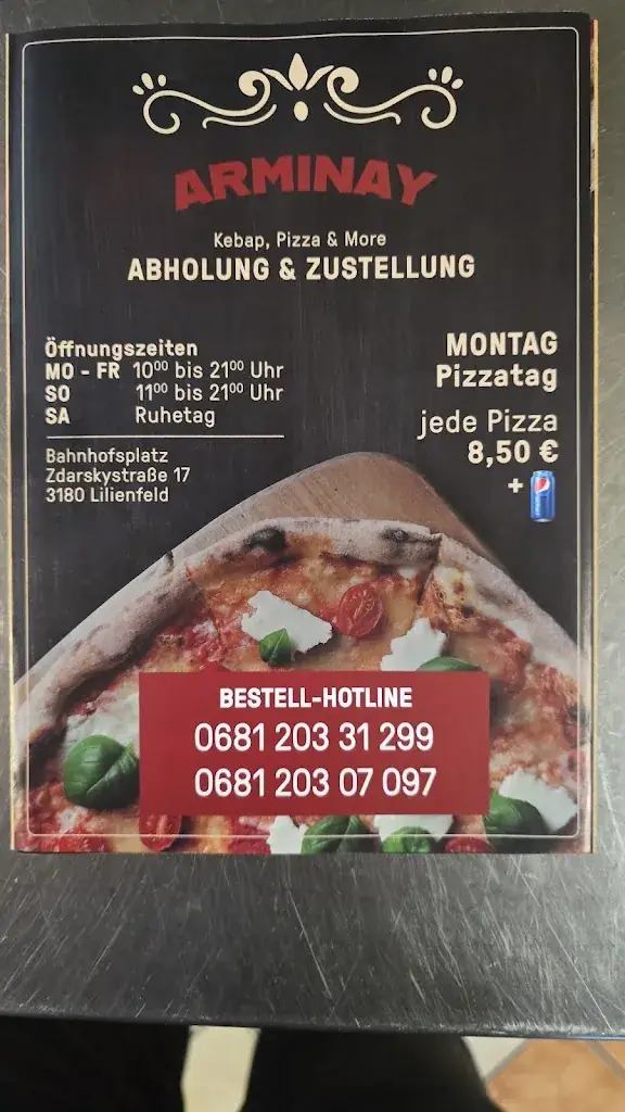 Menu_Arminay Kebab & Pizzahaus Lilienfeld_Lilienfeld_image_1