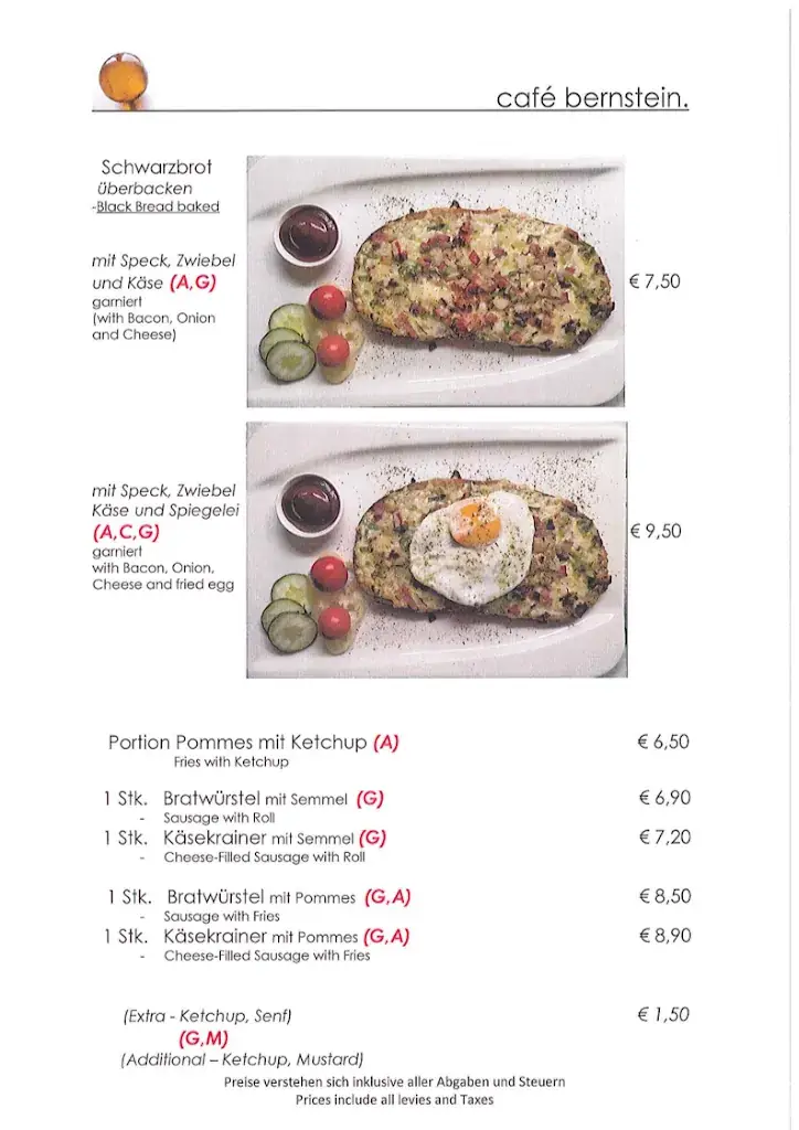 Menu_café bernstein & gästehaus, H. Fritz_Marchegg_immagine_3