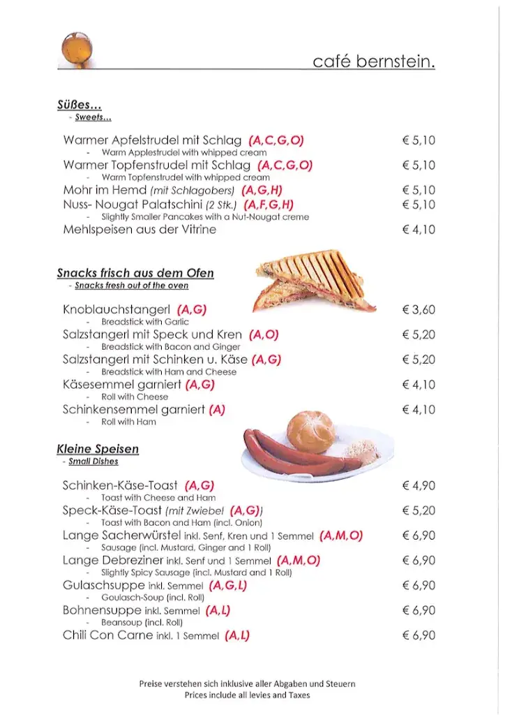 Menu_café bernstein & gästehaus, H. Fritz_Marchegg_immagine_4
