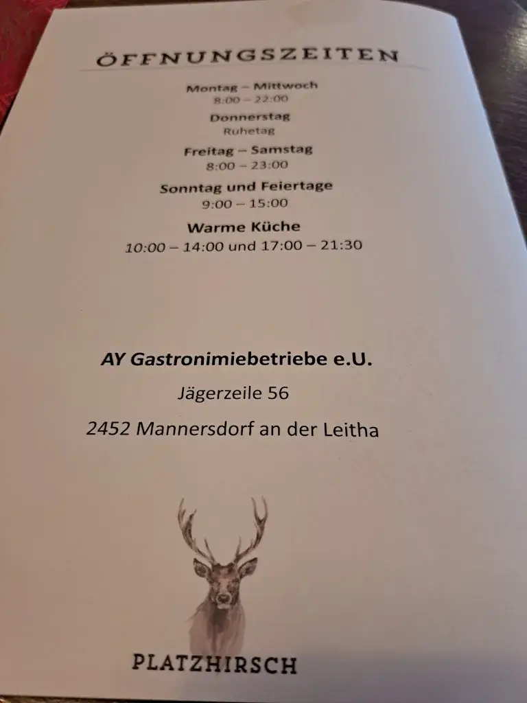 Menü_Platzhirsch Mannersdorf_Mannersdorf am Leithagebirge_Bild_1