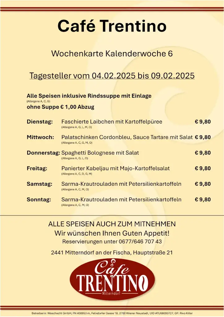 Menu_Trentino Cafè & Bar_Mitterndorf an der Fischa_image_1