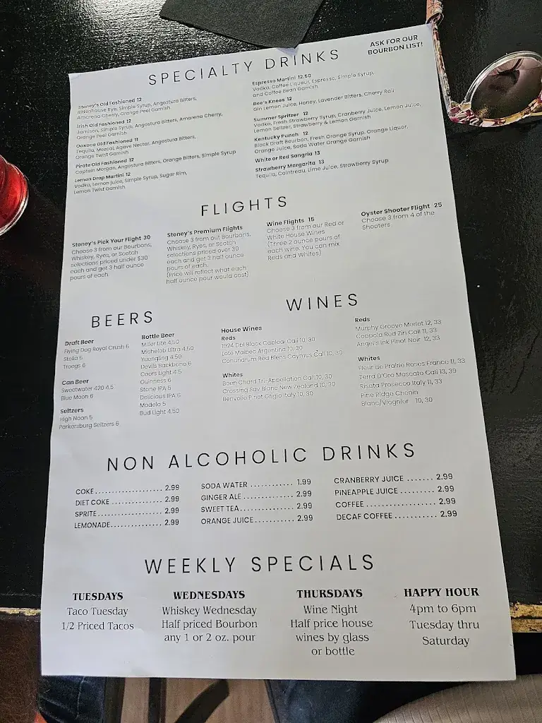 Menu_Stoney's Whiskey Wine & Raw Bar_Martinsberg_image_2