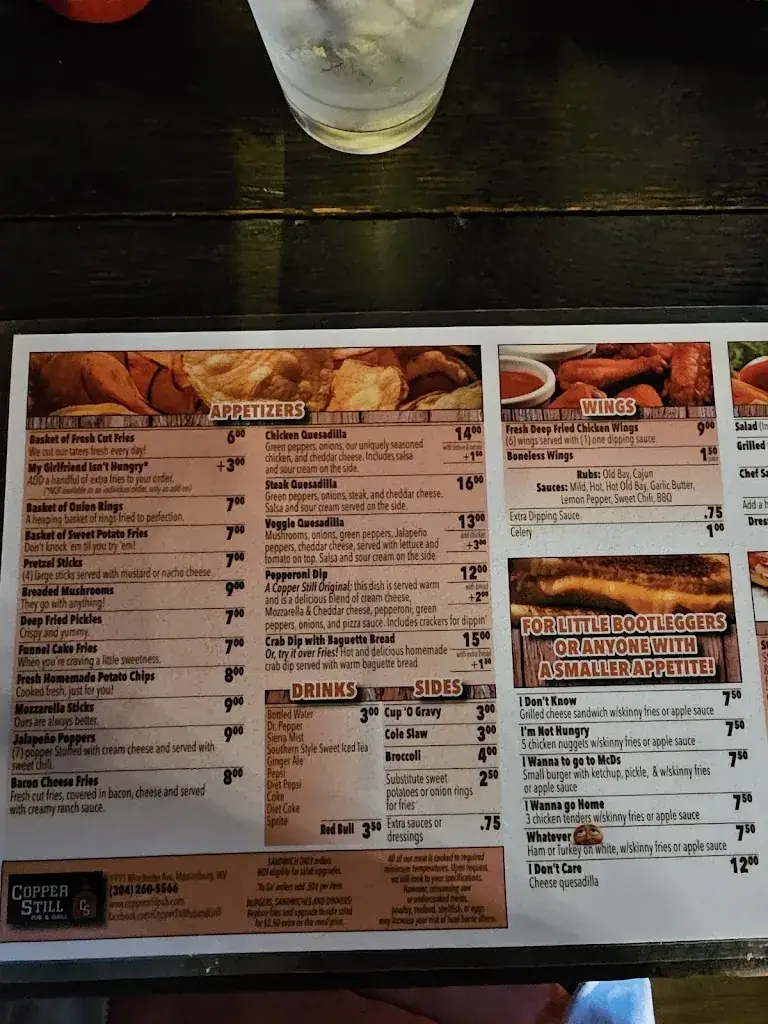 Menu_The Copper Still Pub & Grill_Martinsberg_image_2