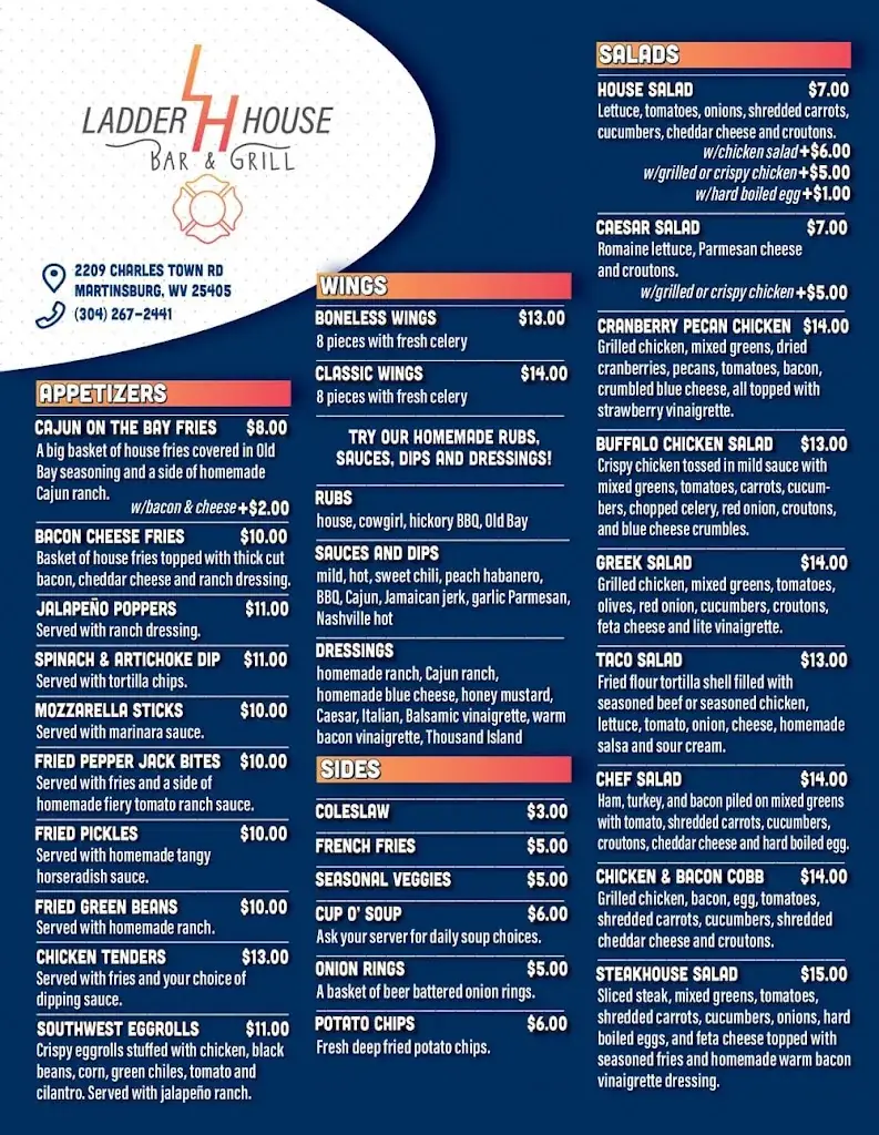 Menu_Ladder House Bar & Grill Inc_Martinsberg_image_2