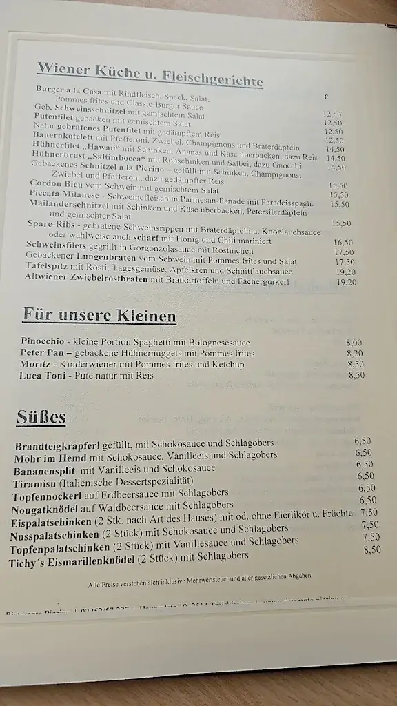 Menu_Ristorante Pierino_Möllersdorf_immagine_1