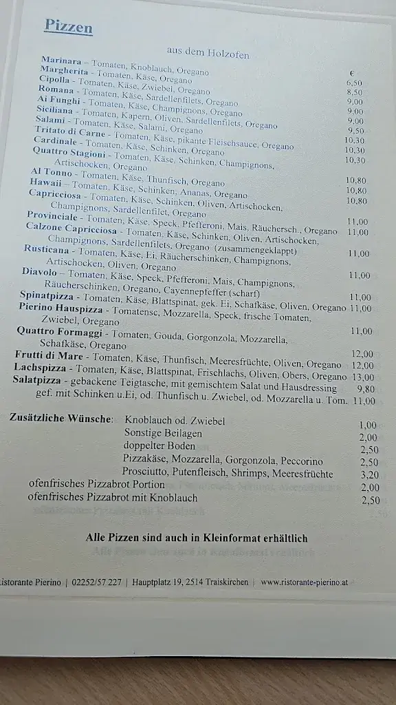 Menu_Ristorante Pierino_Möllersdorf_immagine_2