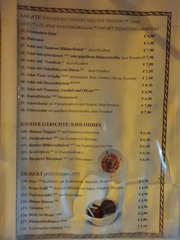 Menu_The Taste of India_Möllersdorf_image_3