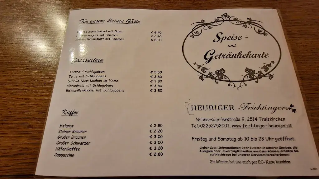 Menü_Heuriger Feichtinger_Möllersdorf_Bild_1