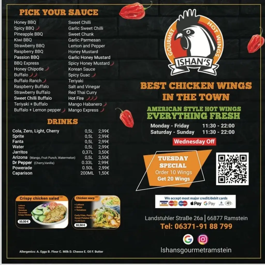 Menu_Ishan's Gourmet Ramstein_Miesenbach_immagine_2