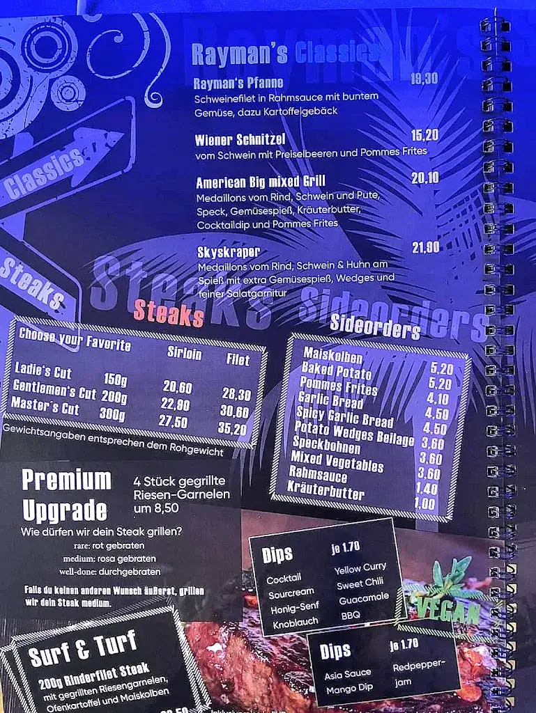 Menu_Rayman's - Neunkirchen Das Szenelokal im Bezirk_Neunkirchen_immagine_2