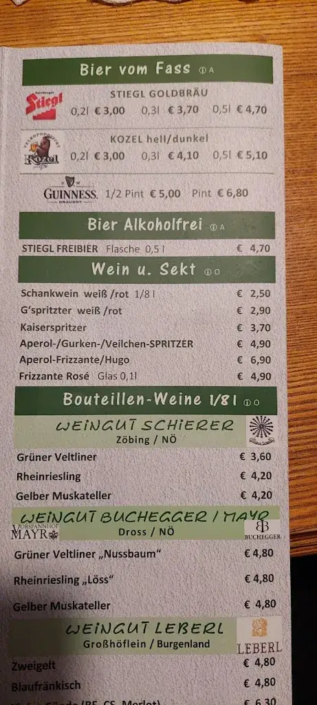 Menu_Cafe Millennium_Neulengbach_immagine_1