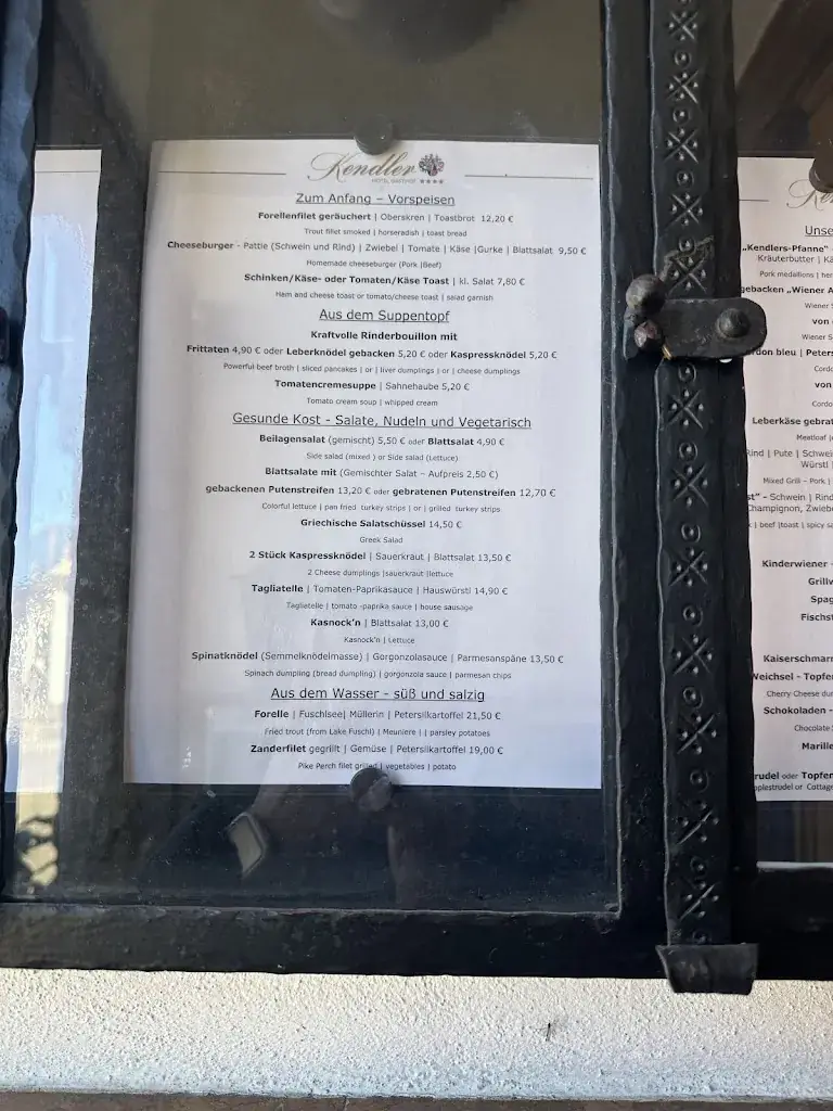 Menu_Gasthof Kendler_Oberndorf an der Melk_image_1