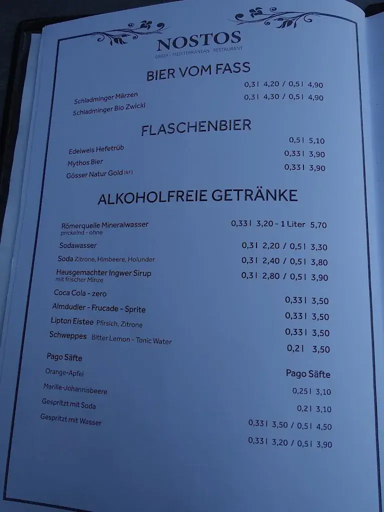 Menu_Nostos Greek Mediterranean Restaurant_Mistelbach_image_3