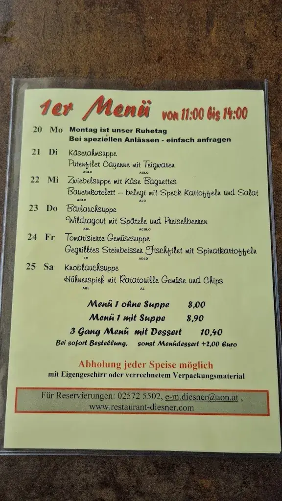 Menu_E & M Diesner Gastronomiebetriebs GmbH_Mistelbach_immagine_4