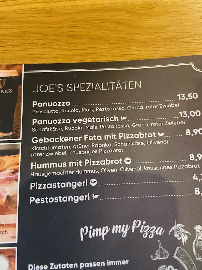 Menu_Joe's Pub_Neusiedl_image_2