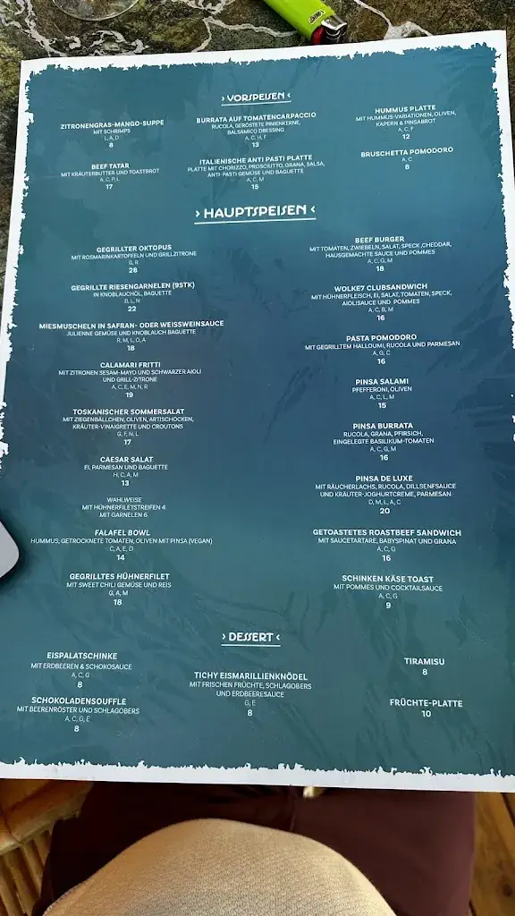 Menu_Wolke7 Oberwaltersdorf - Beach Club | Restaurant | Lounge_Oberwaltersdorf_image_3