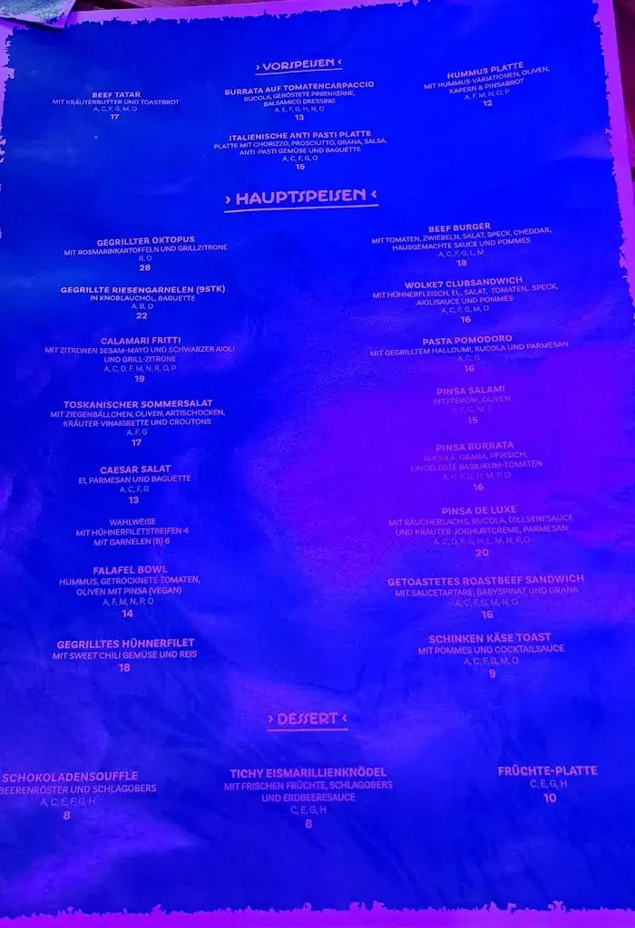 Menu_Wolke7 Oberwaltersdorf - Beach Club | Restaurant | Lounge_Oberwaltersdorf_image_4