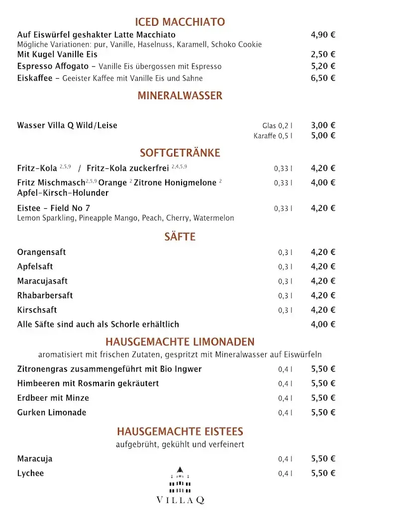 Menu_Villa Q - Restaurant und Bar für Bad Oeynhausen_Oeynhausen_immagine_1
