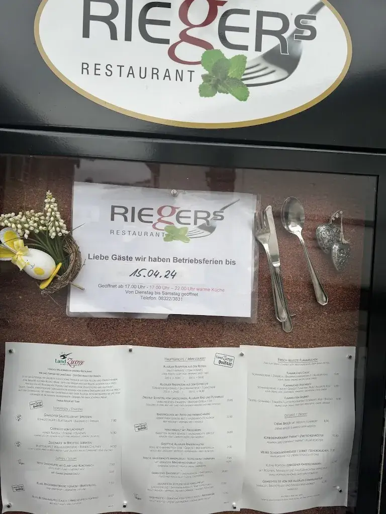 Menu_Rieger's Restaurant_Obersdorf_image_4
