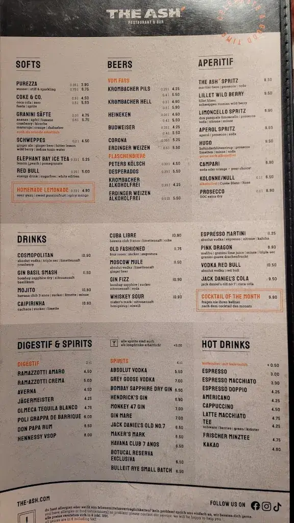 Menu_The ASH Oberhausen_Oberhausen_image_1