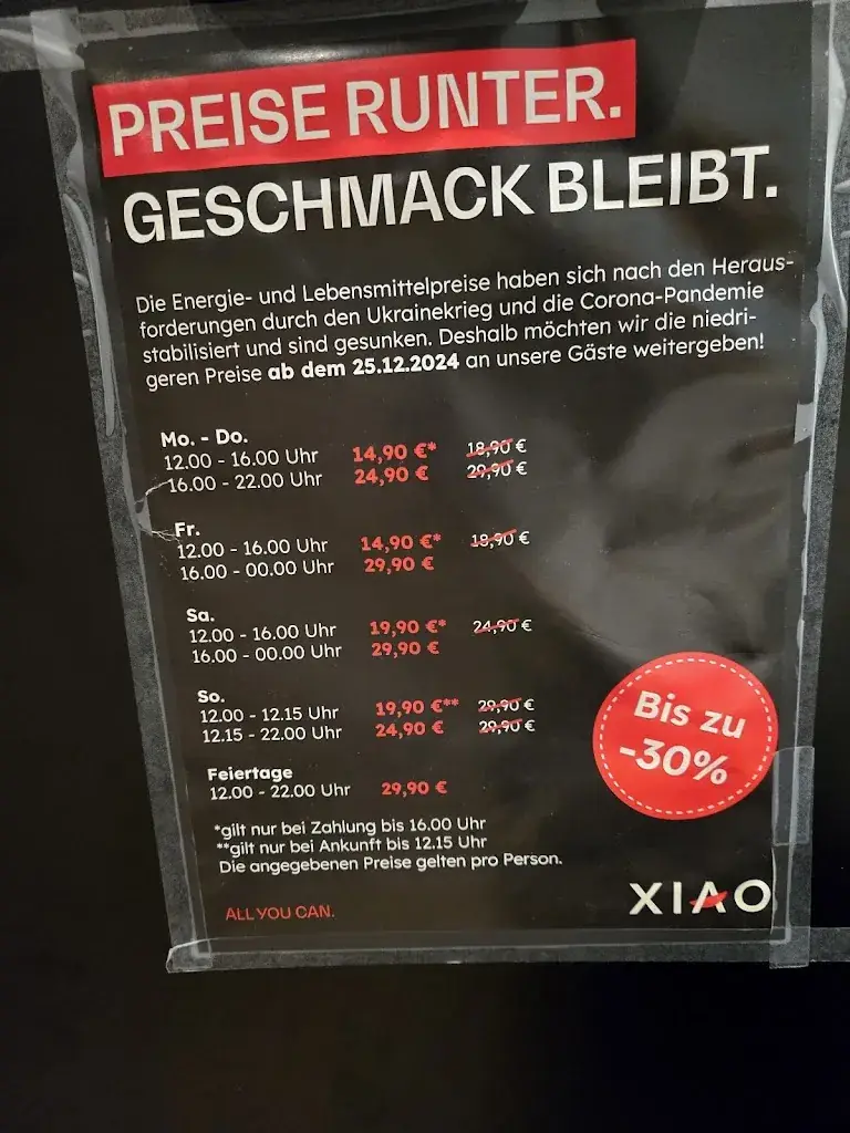 Menu_XIAO Oberhausen_Oberhausen_image_1