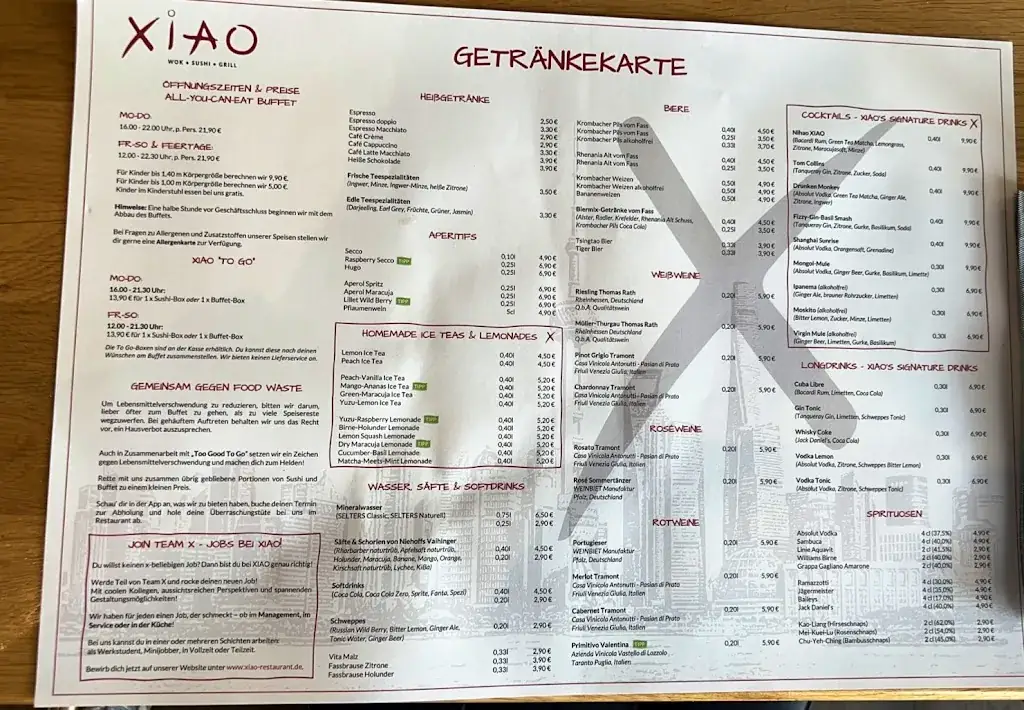 Menu_XIAO Oberhausen_Oberhausen_image_2