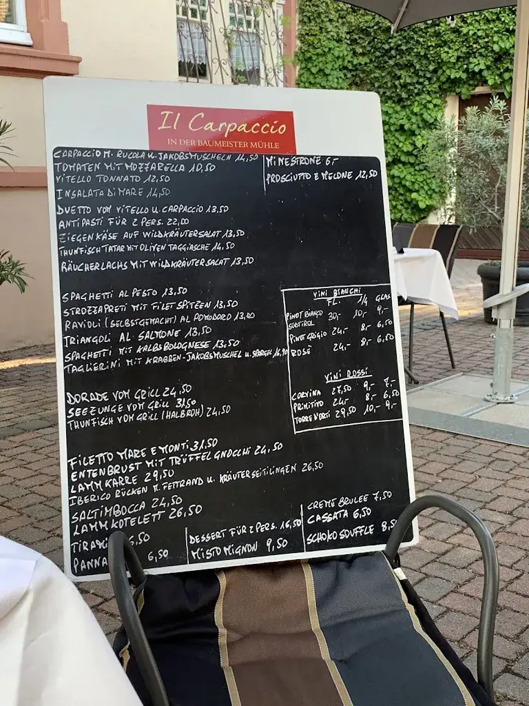 Menu_Il Carpaccio in der Baumeister-Mühle_Oberhausen_image_2