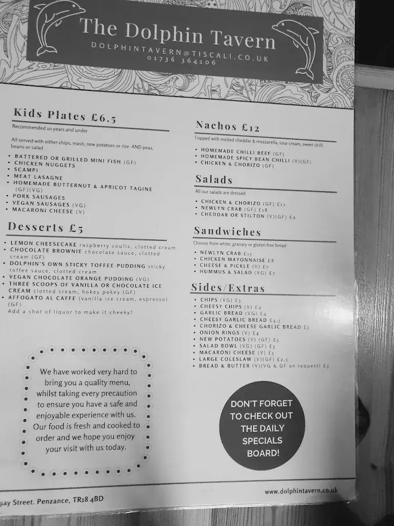 Menu_The Dolphin Tavern_Penz_image_1
