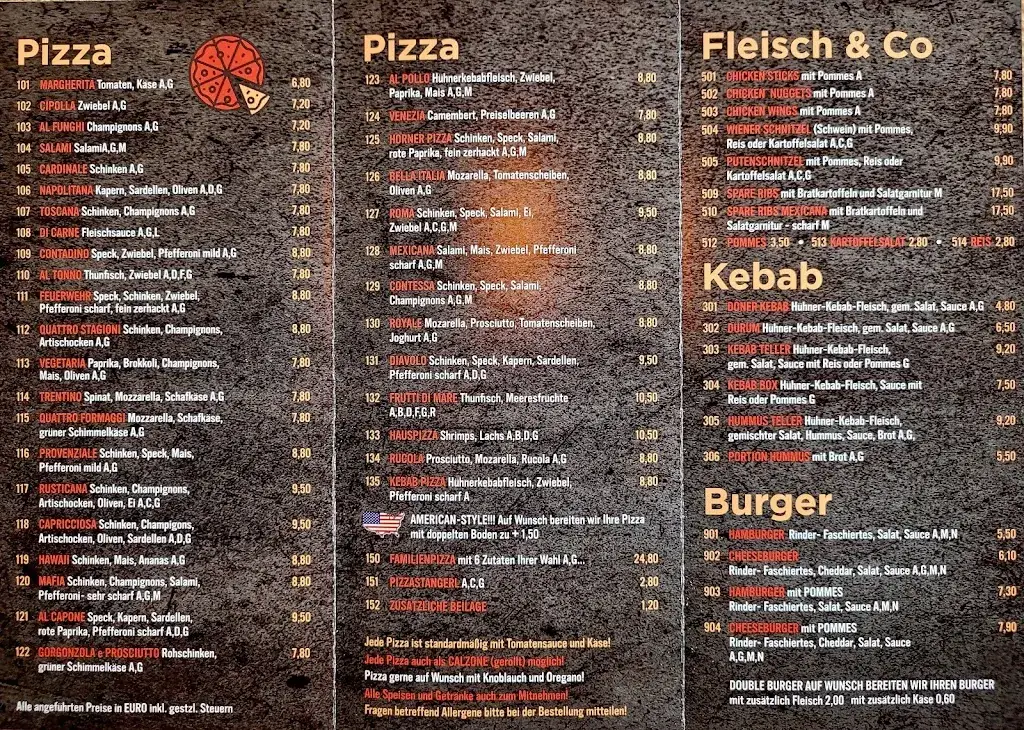 Menu_Horner Pizzeria & more..._Politischer Bezirk Horn_image_1