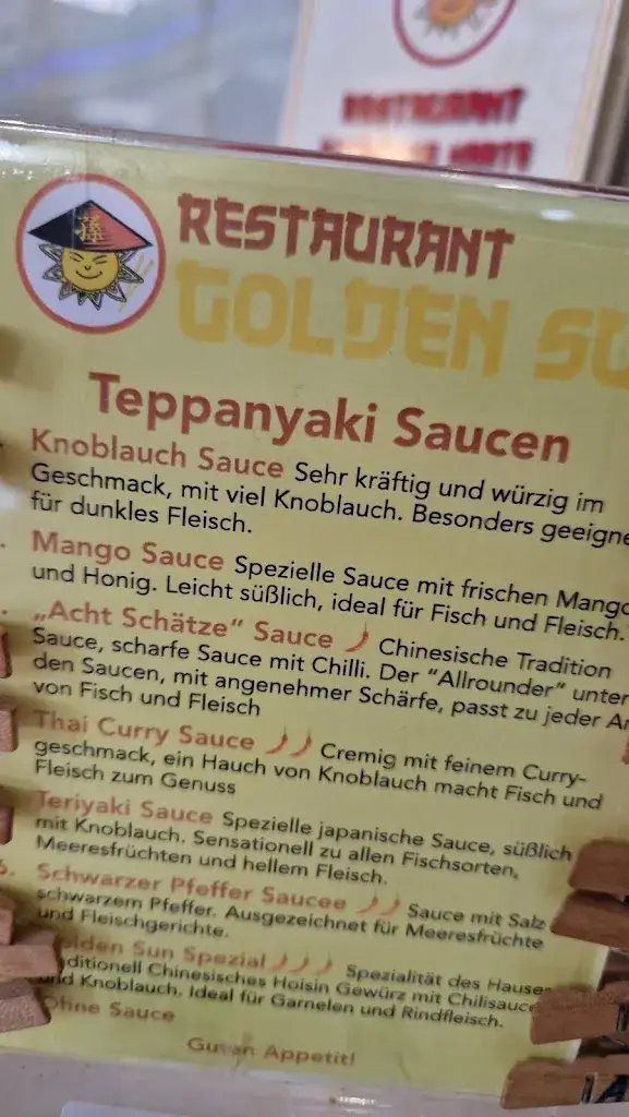 Menu_Restaurant Golden Sun_Politischer Bezirk Sankt Pölten_image_1
