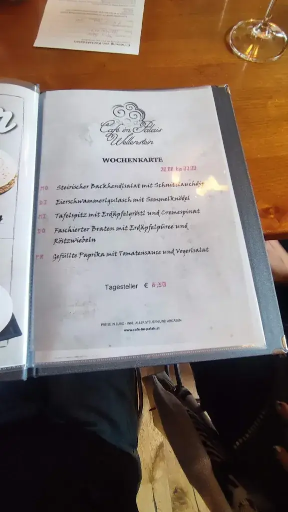 Menu_Café at the Palais Wellenstein_Politischer Bezirk Sankt Pölten_image_1