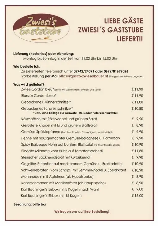 Menu_Zwiesi`s Gaststube_Pottenbrunn_image_1