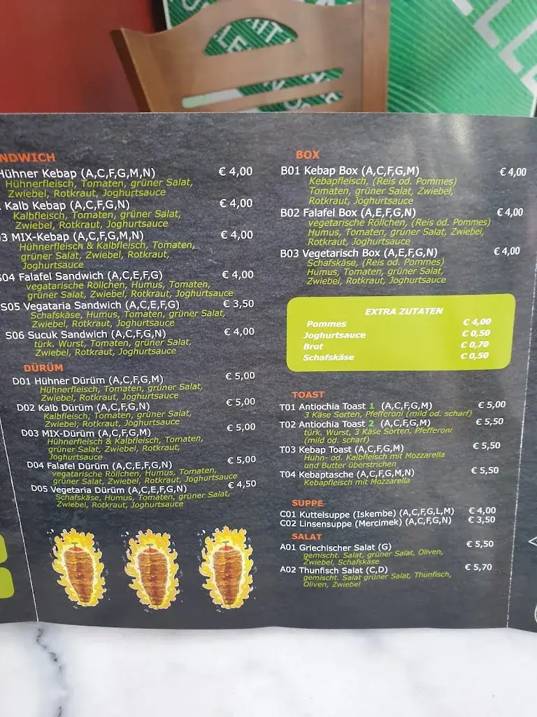 Menü_Antiochia Pottschach_Pottschach_Bild_2