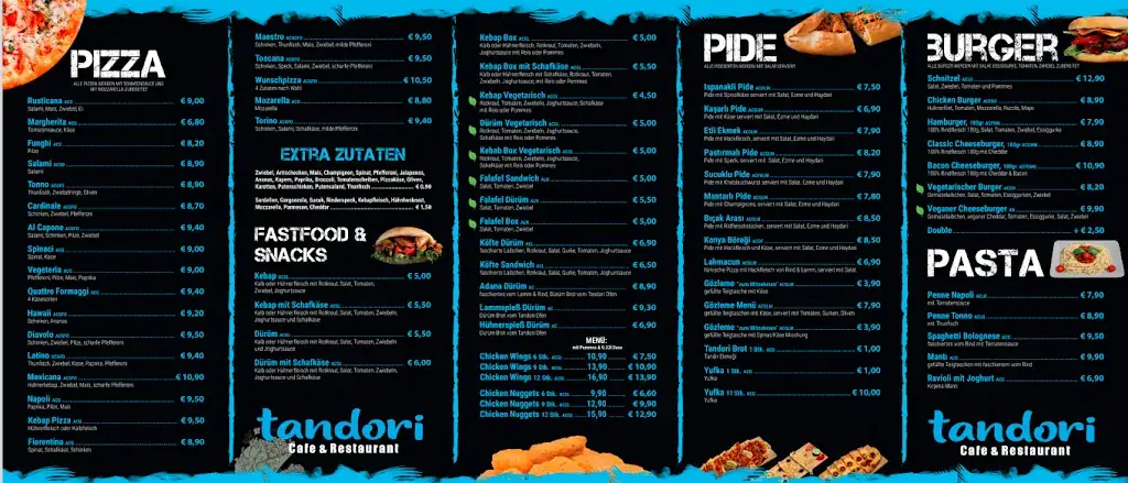 Menu_Tandori Cafe und Restaurant_Pottschach_immagine_1