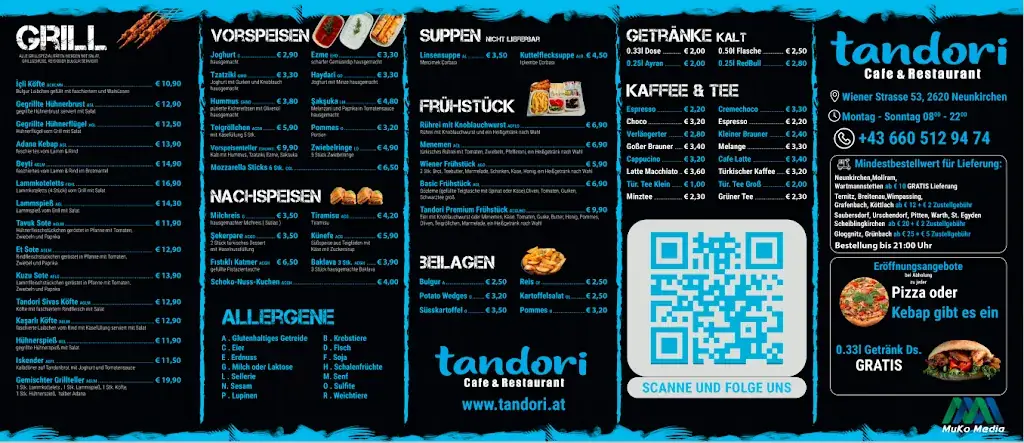 Menu_Tandori Cafe und Restaurant_Pottschach_immagine_2