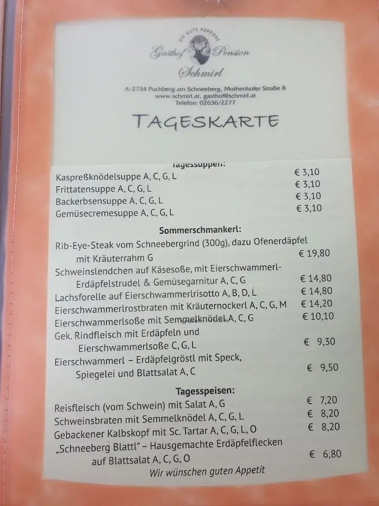 Menu_Gasthof Pension Schmirl_Puchberg am Schneeberg_image_3