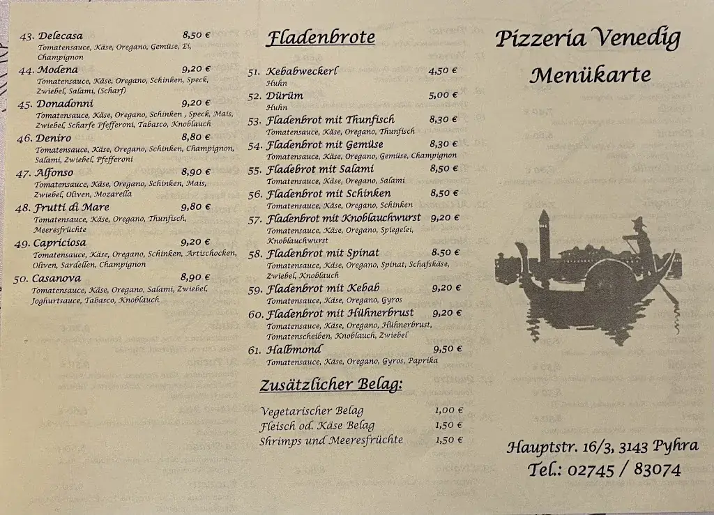 Pizzeria Venedig restaurant à Pyhra