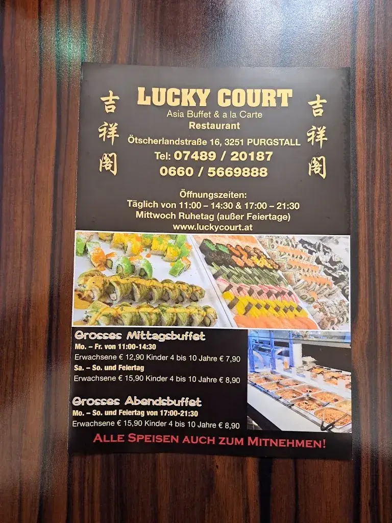 Menu_LUCKY COURT - ASIA BUFFET & A´LA CARTE RESTAURANT_Purgstall_image_1