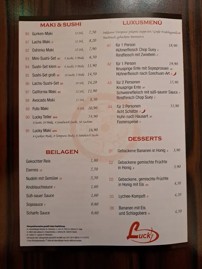 Menu_LUCKY COURT - ASIA BUFFET & A´LA CARTE RESTAURANT_Purgstall_image_2