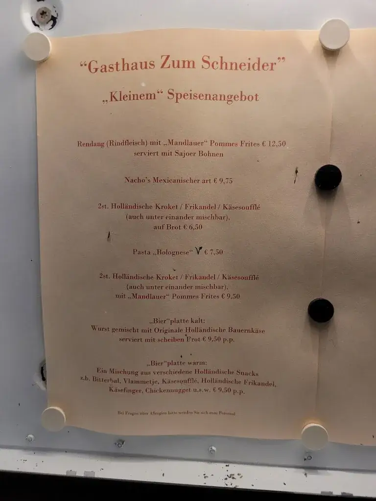 Menu_Gasthaus Zum Schneider_Pottenstein_image_1