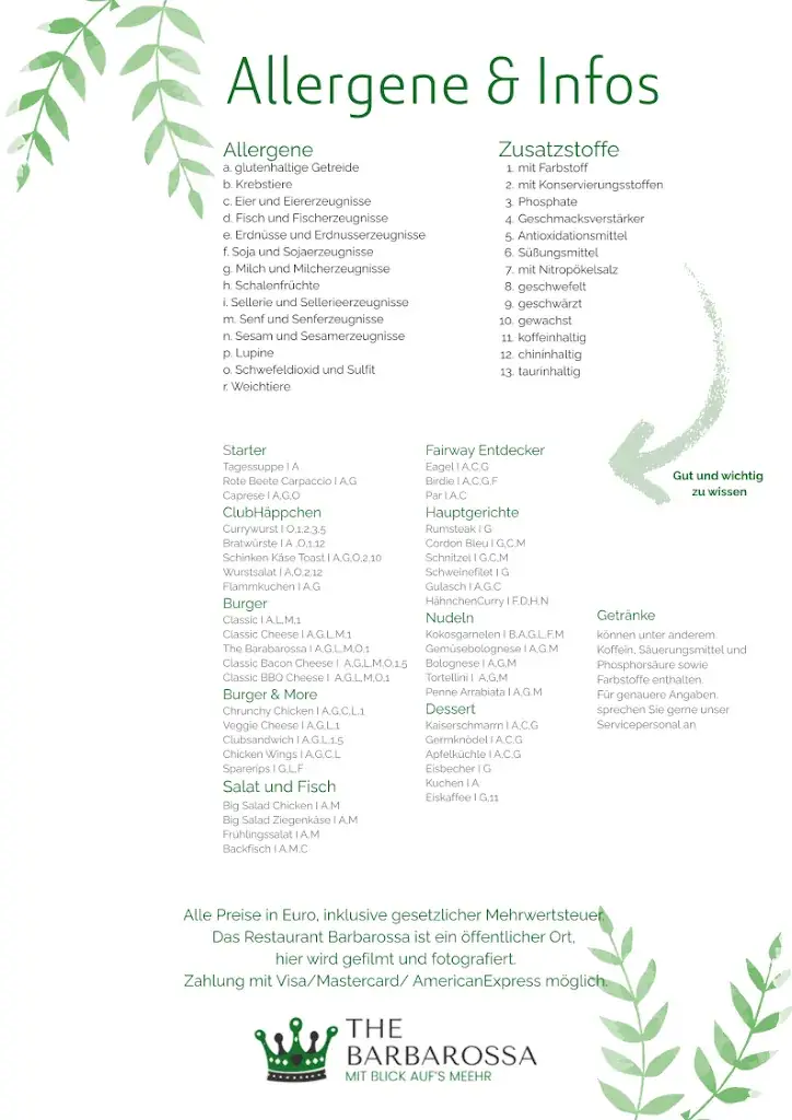 Menu_The Barbarossa - Restaurant auf der Golfanlage Pottenstein_Pottenstein_image_2