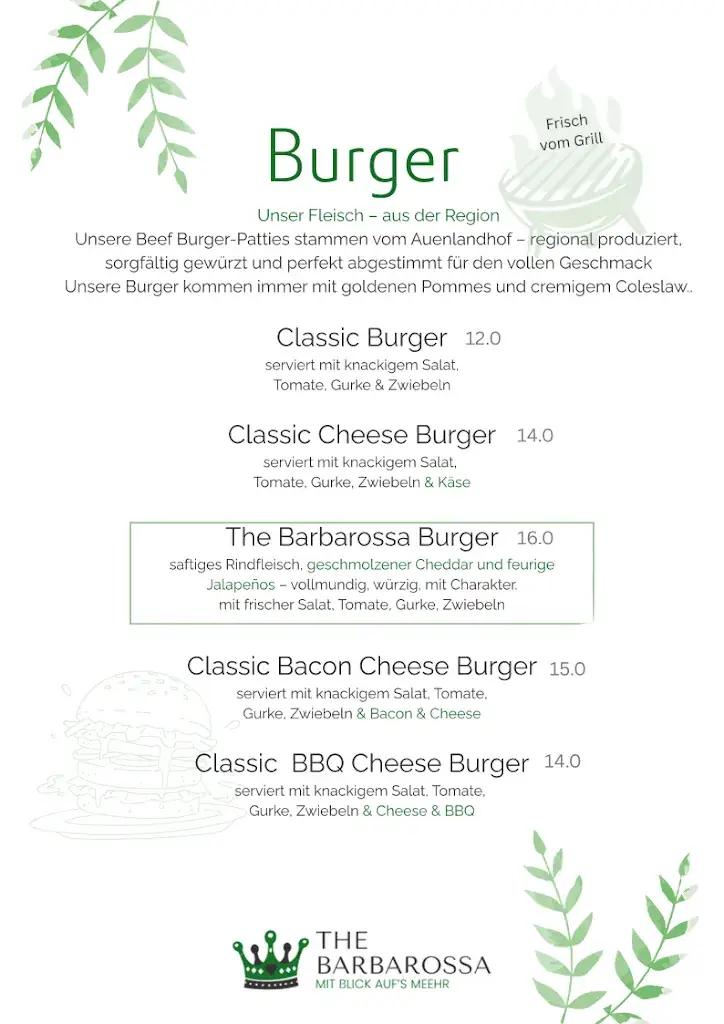 Menu_The Barbarossa - Restaurant auf der Golfanlage Pottenstein_Pottenstein_image_3