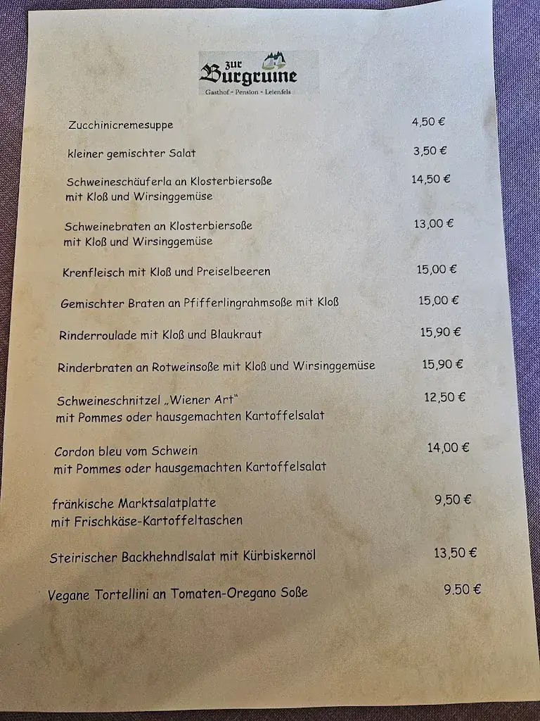 Menu_Gasthof und Pension 