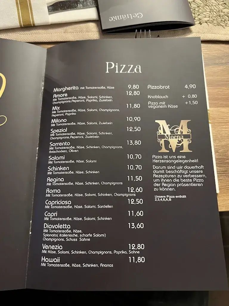 Menu_Restaurant Moena_Pottenstein_immagine_2