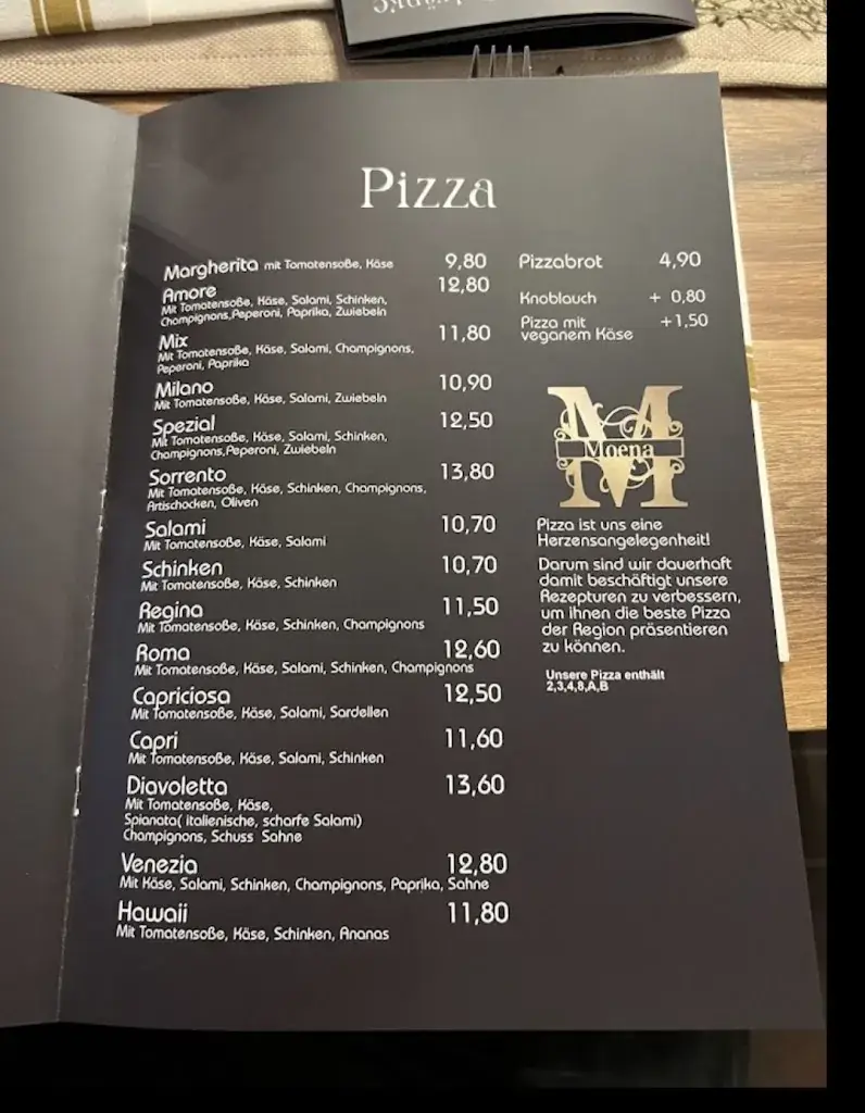 Menu_Restaurant Moena_Pottenstein_immagine_3