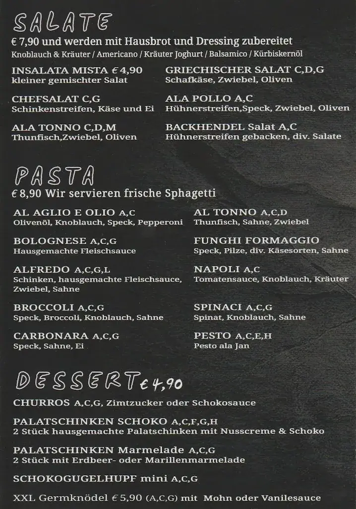 Menu_Jan´s Kitchen_Ravelsbach_immagine_1