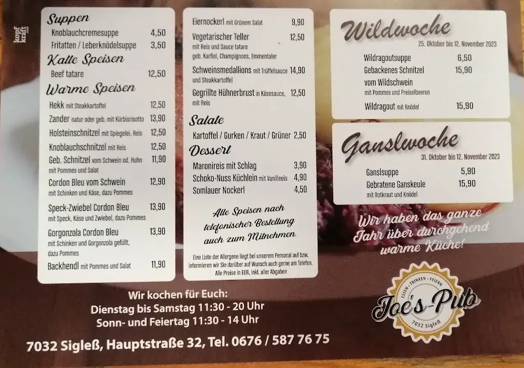 Menu_Joe's Pub_Krensdorf_image_4