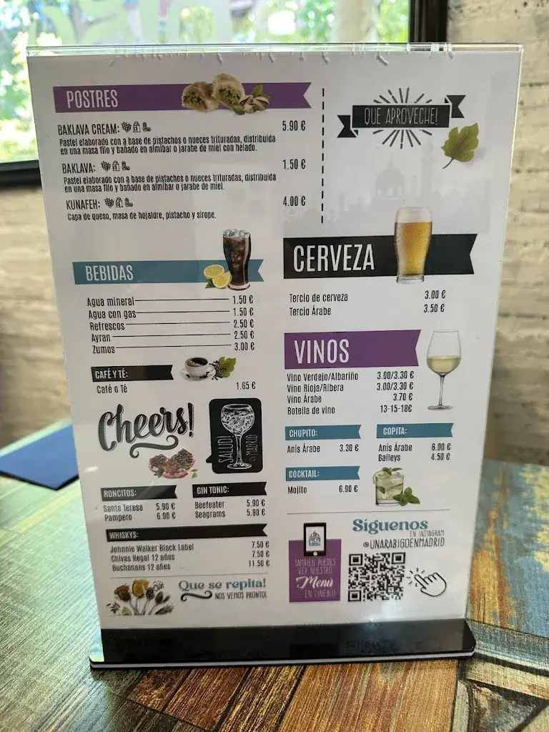 Menu_Un Arabigo en Madrid_Sankt Andrä vor dem Hagenthale_image_2